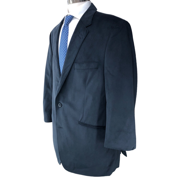 Haggar 1926 Originals Mens Size 44R Sport Coat Blazer Twill Navy Blue - Picture 5 of 16